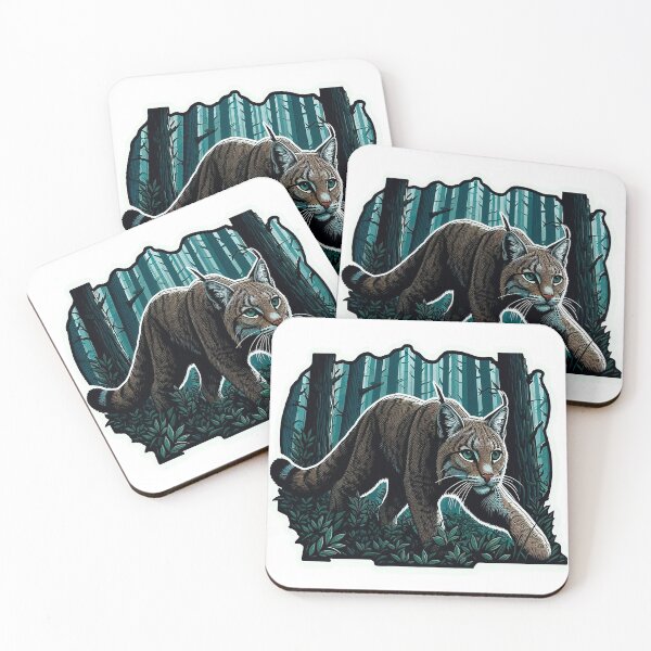 Item preview, Discover the stealthy elegance of a wildcat stalking silently through the depths of the dense forest. designed and sold by KreaDesignOne.
