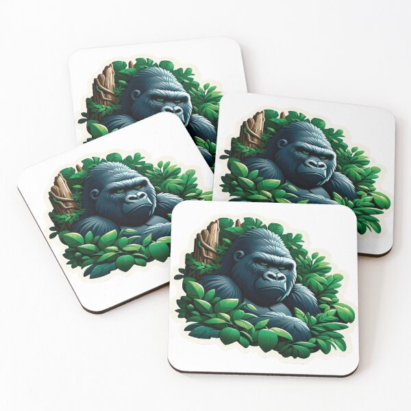 Item preview, Explore the calm power of a mountain gorilla resting peacefully in the heart of a thick jungle. designed and sold by KreaDesignOne.