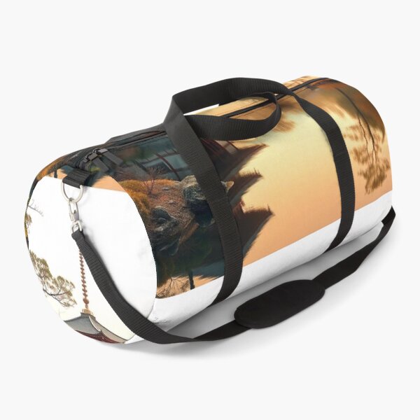 Item preview, Gradient Japanese Temple with Lake Illustration designed and sold by hjian8219.