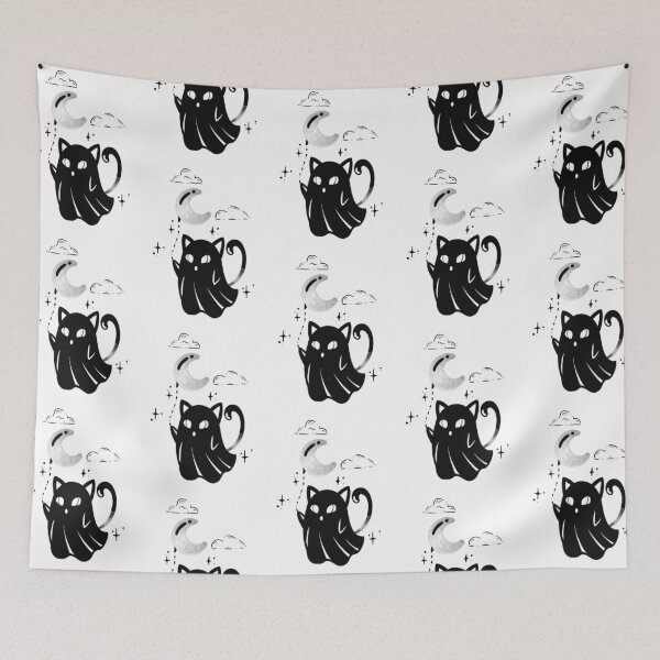 Item preview, Black ghost cat designed and sold by 7Delamancha.