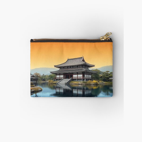 Item preview, Gradient Japanese Temple with Lake Illustration designed and sold by hjian8219.