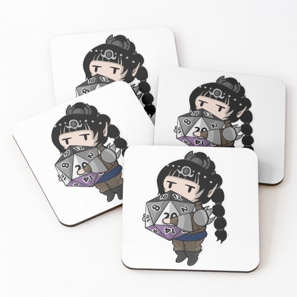 Item preview, Cute Shadowheart with Asexual Ace Pride Flag Dice | Baldurs Gate 3 | BG3 | DND designed and sold by SquirkyShop.