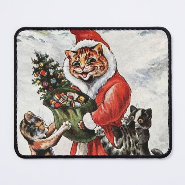 Item preview, Louis Wain - Father Christmas Cat, funny vintage cat lover Christmas designed and sold by forgottenbeauty.