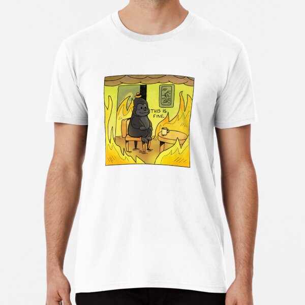 Item preview, This is fine Gorilla meme  designed and sold by StudioMaky.