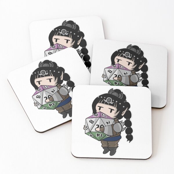 Item preview, Cute Shadowheart with Genderqueer Pride Flag Dice | Baldurs Gate 3 | BG3 | DND designed and sold by SquirkyShop.