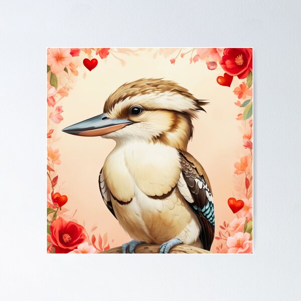 Item preview, Kookaburra Floral Portrait designed and sold by ChaosReigns91.