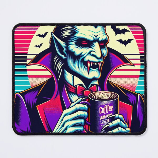 Item preview, Synth Wave Vampire Drinking Coffee designed and sold by Travelcases.