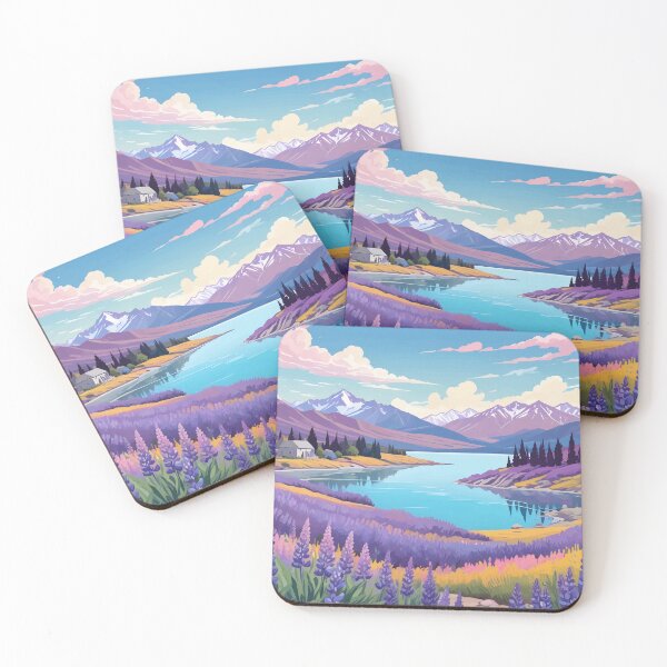 Item preview, Lake Tekapo and Lupins designed and sold by WildlifeInc.