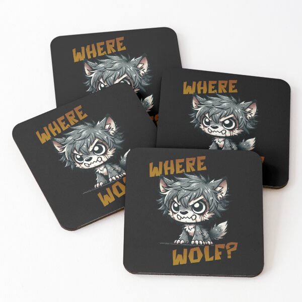 Item preview, Where Wolf?  -  Scraglges a fuzzy lovable Werewolf out hunting for candy on Halloween designed and sold by 3DAF.