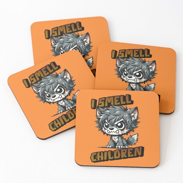 Item preview, I Smell Children  -  Scraglges a fuzzy lovable Werewolf out hunting for candy on Halloween designed and sold by 3DAF.