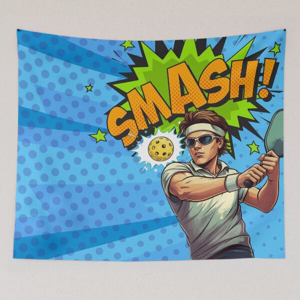 Item preview, Pickleball Smash Comic Action designed and sold by OutofFocusShop.