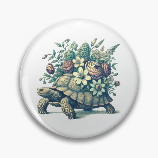 Item preview, tortoise carrying flowers designed and sold by II0FU5.