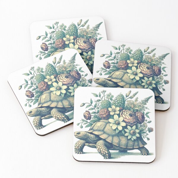 Item preview, tortoise carrying flowers designed and sold by II0FU5.