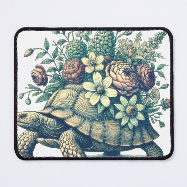 Item preview, tortoise carrying flowers designed and sold by II0FU5.