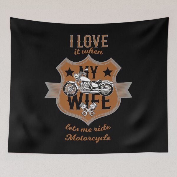 Item preview, Motorcycle saying I love my wife vintage designed and sold by MaximWundersee.