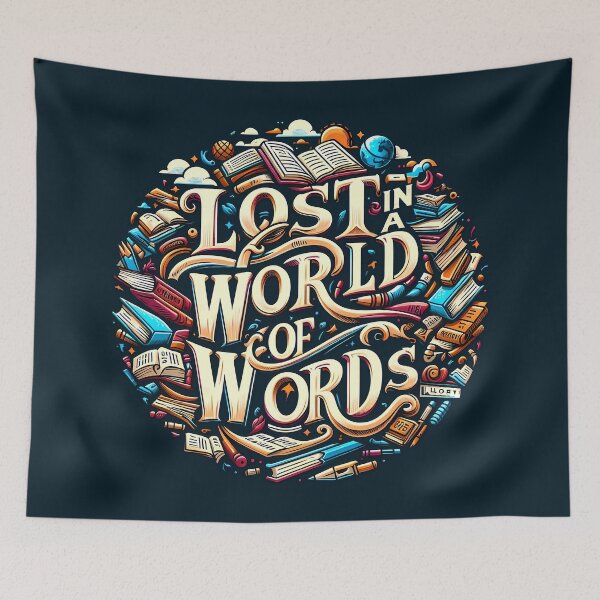 Item preview, Lost in a world of words, typography designed and sold by maxmaj.