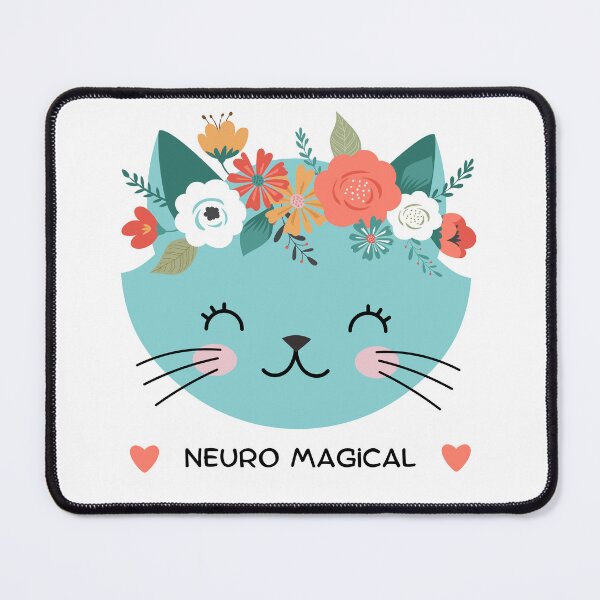 Item preview, neuro magical flower cat designed and sold by lesleydobis.