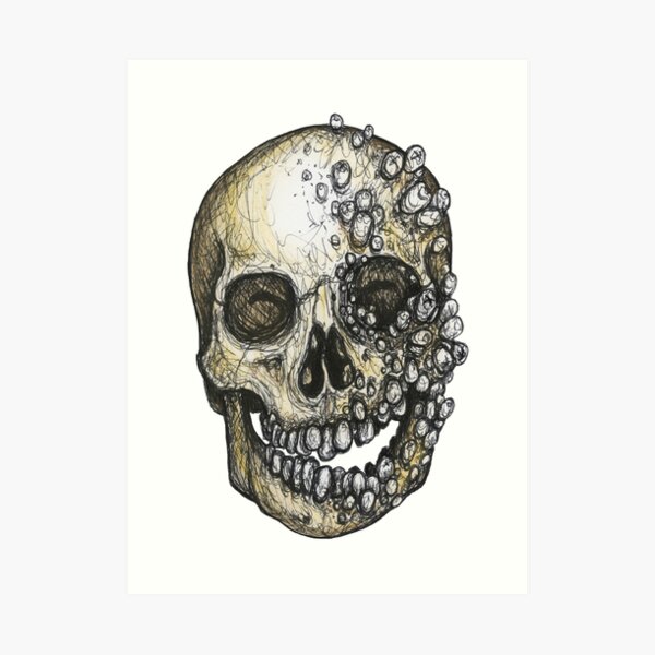 toothy skull Art Print