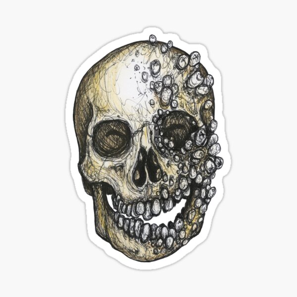 toothy skull Sticker