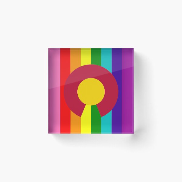Item preview, Colorado 8-color Gay Pride Flag Vertical designed and sold by WokeBespoke.