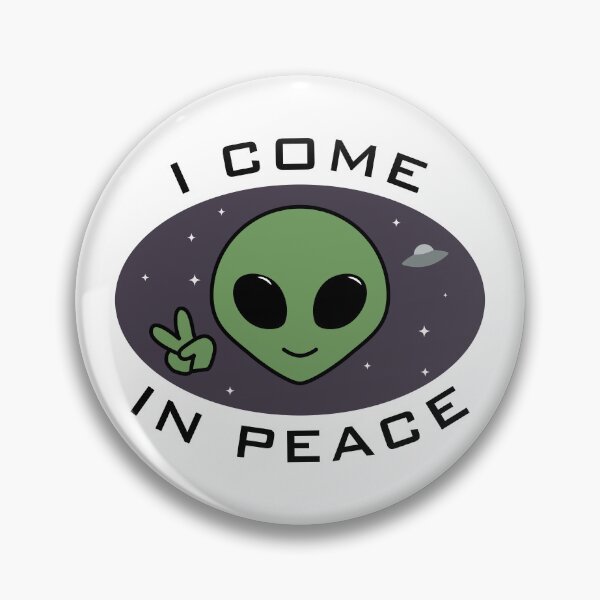 Item preview, Green Alien - I Come in Peace designed and sold by Halfoun.