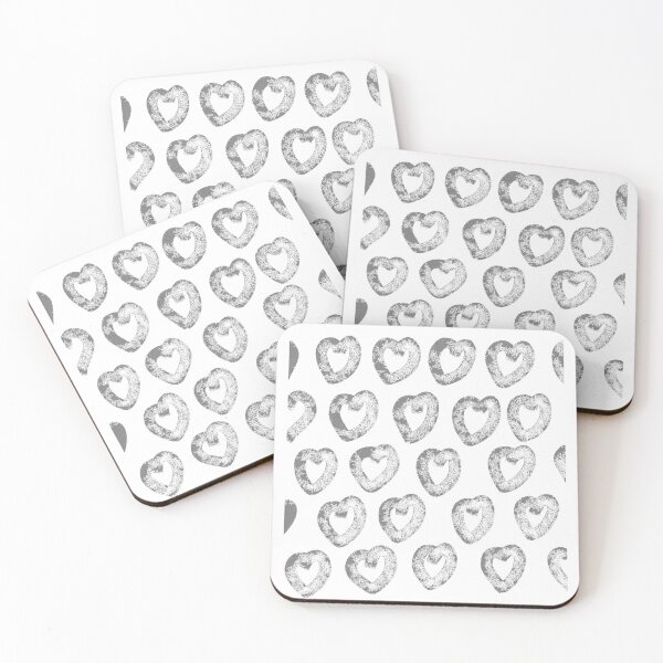Item preview, hearts in white and grey designed and sold by azet-art.