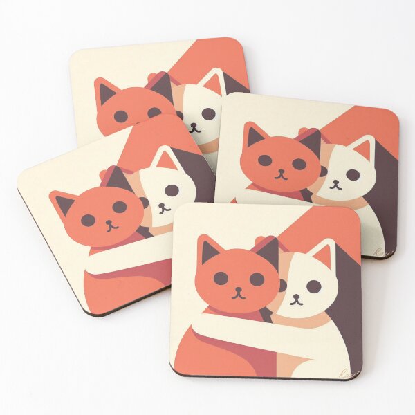 Item preview, Unbreakable Bond: Two Cats in a Loving Embrace designed and sold by ukrayuk.