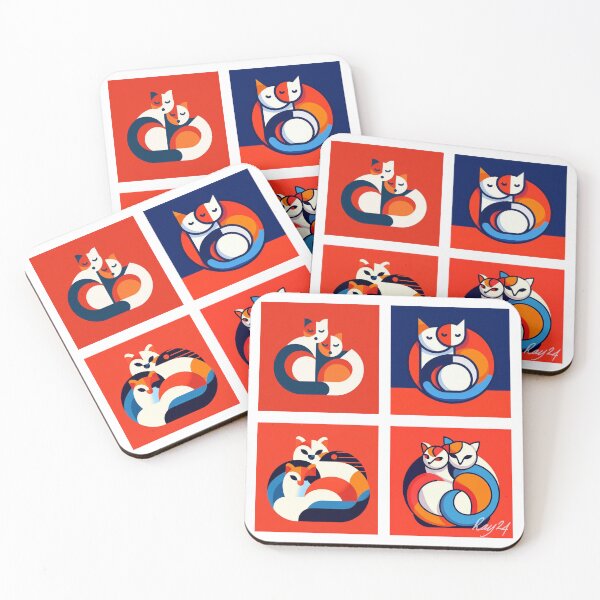 Item preview, Embracing Feline Souls in Colourful Harmony designed and sold by ukrayuk.