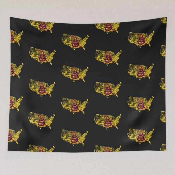Item preview, Distressed USA United States of America   - Freedom Is The Superpower - Gadsden Snake Flag - Dont Tread On Me design Red Snake Version designed and sold by pelagio.