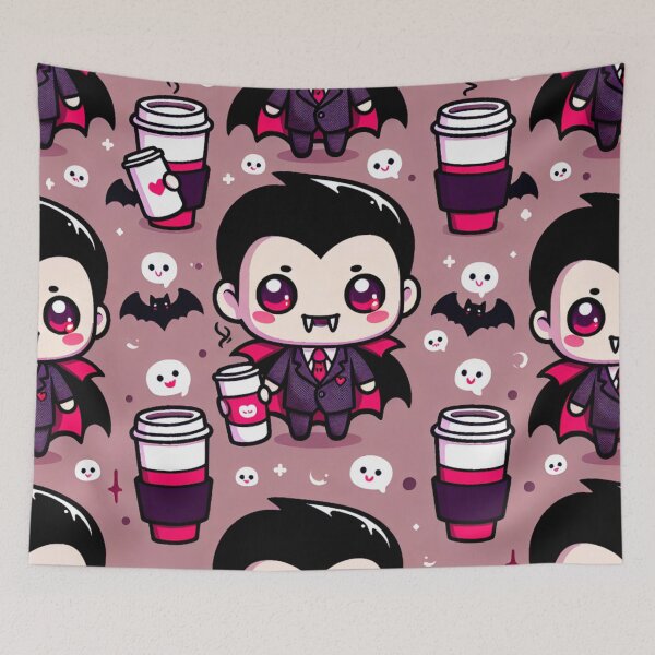Item preview, Cute Halloween Vampires holding Coffee designed and sold by Travelcases.
