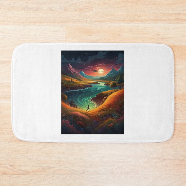 Item preview,   Enchanted Evening: A Solitary Stroll Amidst Vibrant Vistas designed and sold by KilianSzmid.