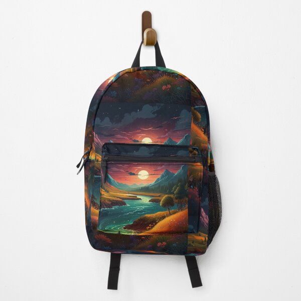 Item preview, Enchanted Evening: A Solitary Stroll Amidst Vibrant Vistas designed and sold by KilianSzmid.