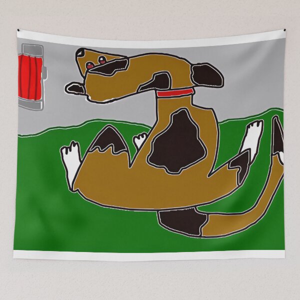 Item preview, Cute Dog And Fire Hydrant designed and sold by pinkyjainpan.