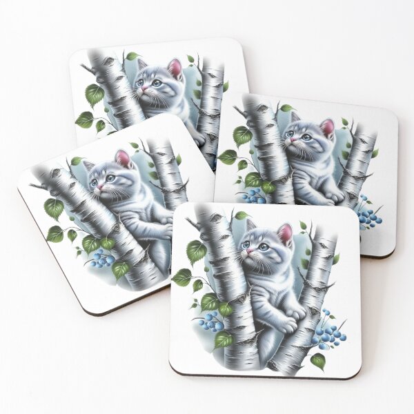 Item preview, "Intrigued Look: The Cat on the Birch" designed and sold by CHRIST5000.