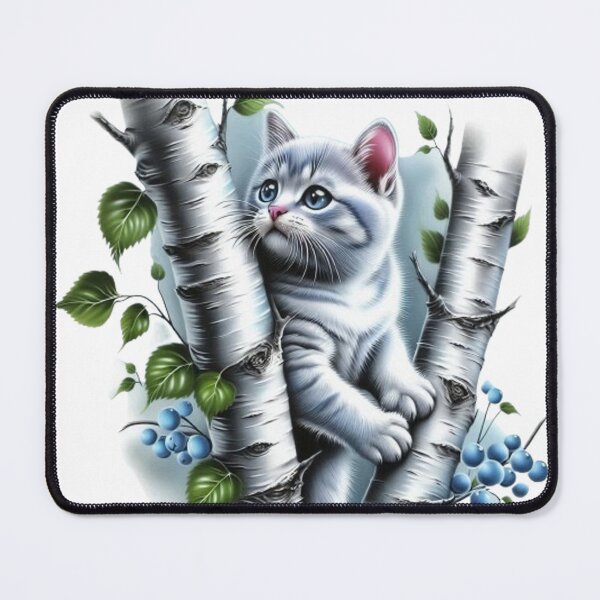 Item preview, "Intrigued Look: The Cat on the Birch" designed and sold by CHRIST5000.