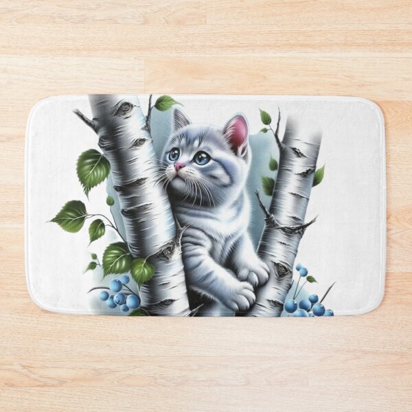 Item preview, "Intrigued Look: The Cat on the Birch" designed and sold by CHRIST5000.