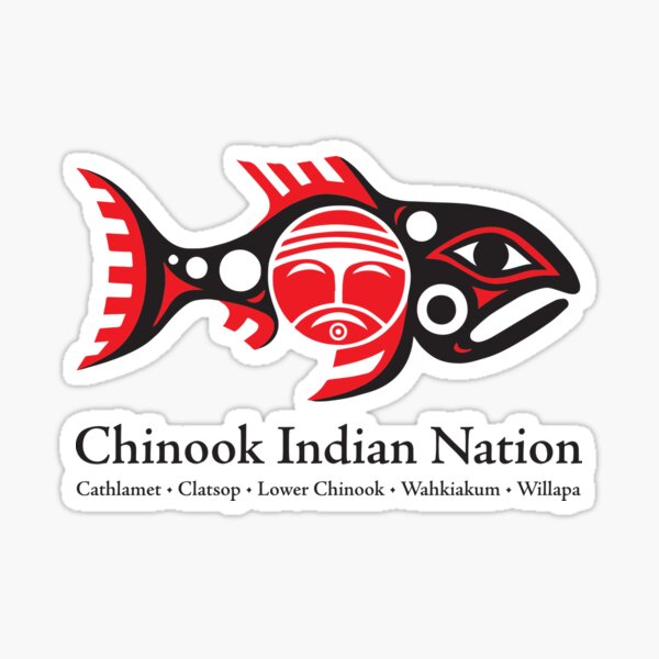 Vista previa del artículo con la obra «Logotipo de la Nación Indígena Chinook», diseñado y vendido por Chinook Nation.