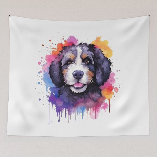 Item preview, Bernedoodle | Colorful Watercolor Design #6 designed and sold by MatsurexDesigns.
