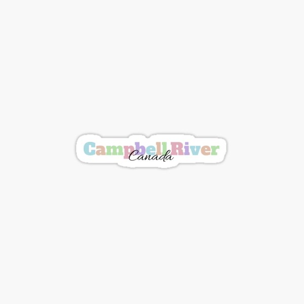 Campbell River Canada Travel Luggage Sticker