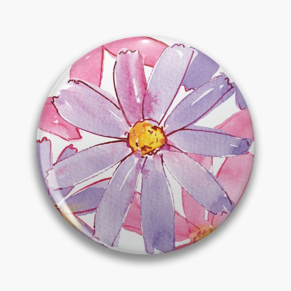 Item preview, Cosmos Garden Flower Pink and Purple Pattern designed and sold by PricklyDaisy.
