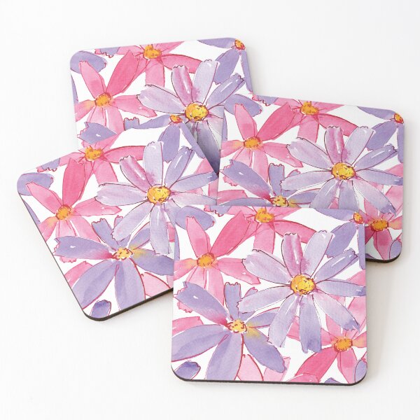Item preview, Cosmos Garden Flower Pink and Purple Pattern designed and sold by PricklyDaisy.