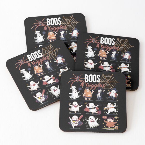Item preview, "Boos and Giggles" Cute ghosts Happy Halloween designed and sold by jteart.