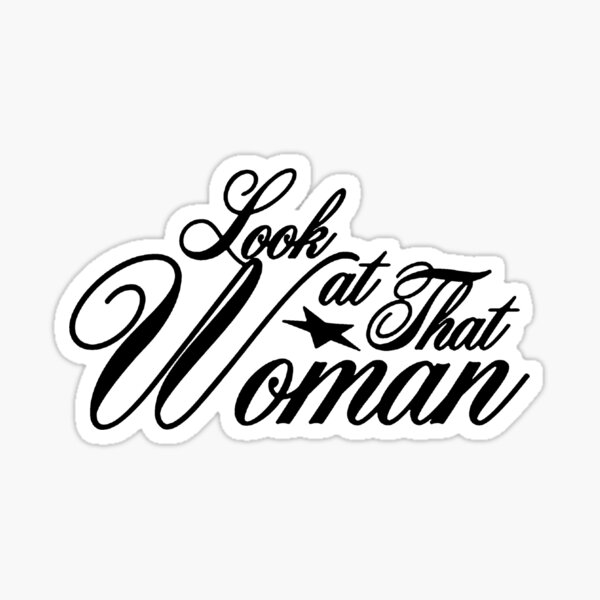 Aperçu de l'œuvre Regardez cette femme Étoile noire Cursive créée et vendue par aestheticqueen.