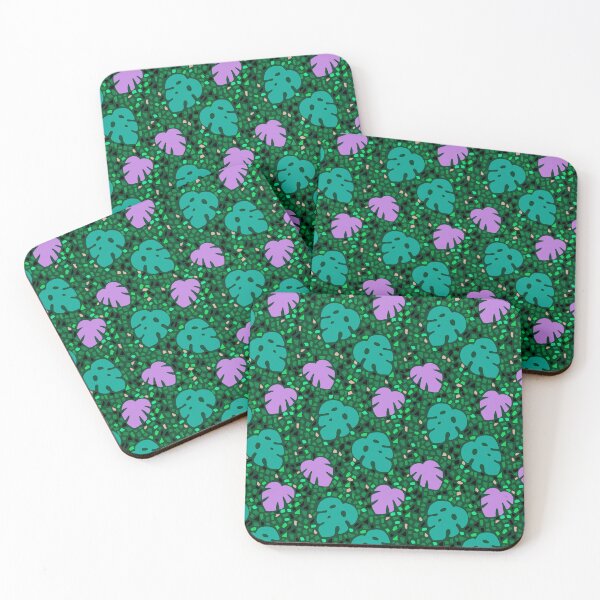 Item preview, Pink And Green Palm Leaves On Colorful Mosaic designed and sold by DEC02.