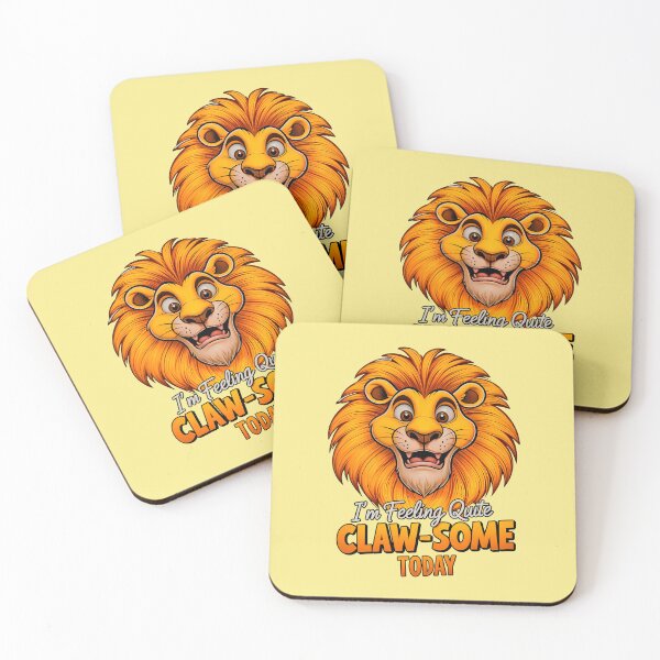 Item preview, I'm Feeling Quite Claw-Some Today Cute Lion Quote designed and sold by TheArtOfPat.