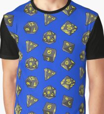 Blue Gaming Dice Graphic T-Shirt