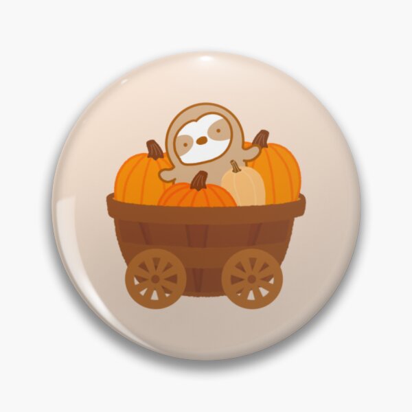 Item preview, Thanksgiving Pumpkin Patch Wagon Sloth designed and sold by theslothinme.
