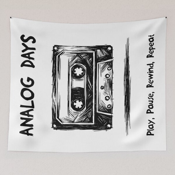 Item preview, Analog Days - Retro Audio Cassette Tape Vintage Music designed and sold by Urban-Alien.