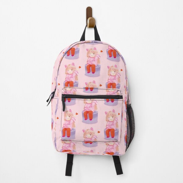 Item preview, Pink maneki neko lucky cat raises left hand for love and good fortune designed and sold by Bo-Yin.