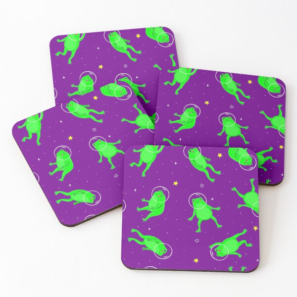 Item preview, funny astronaut frogs space purple designed and sold by Gossip Rag.